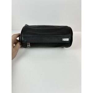 Tumi Alpha Black Leather Toiletry Kit Travel Bag